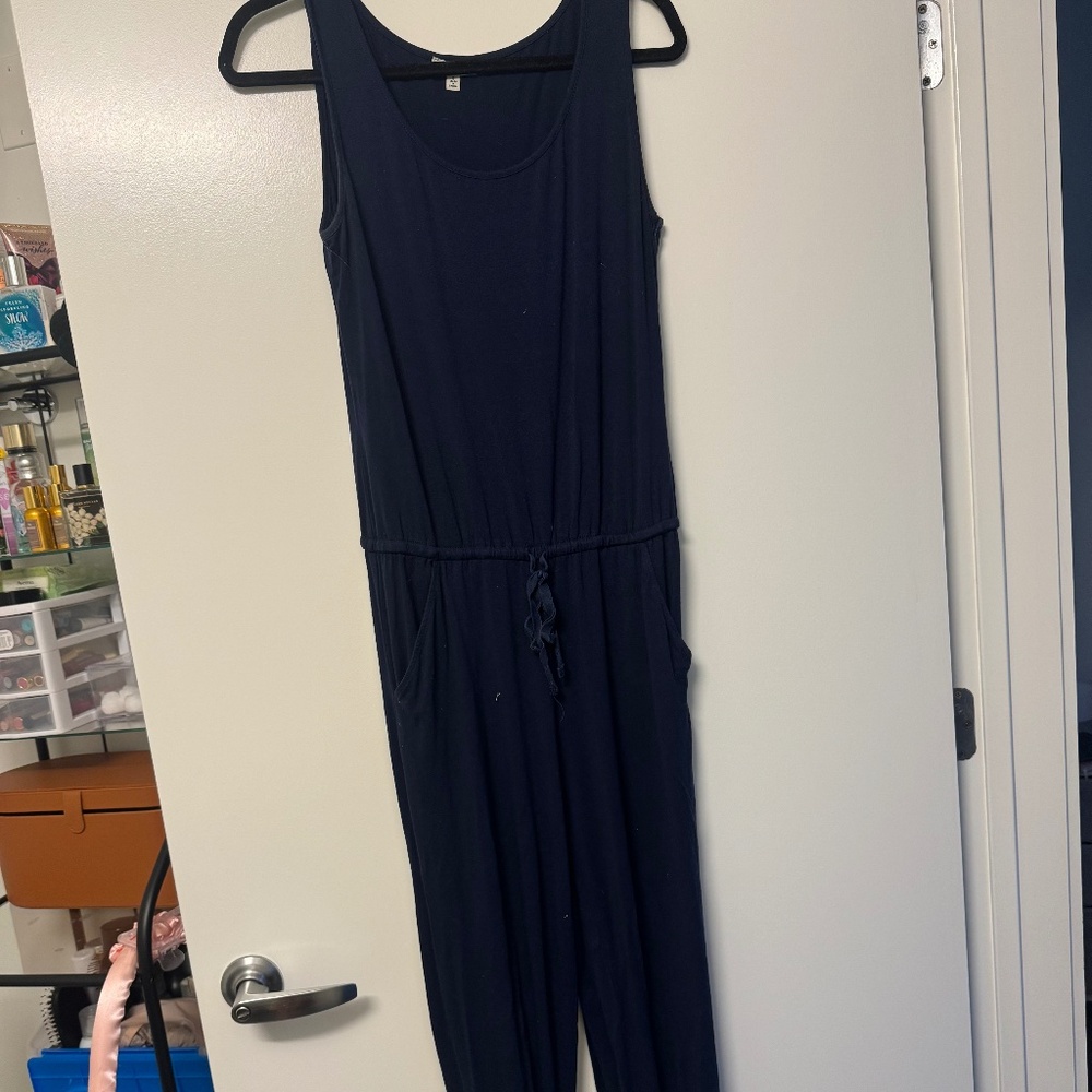 Max Studio Navy Blue Jumpsuit